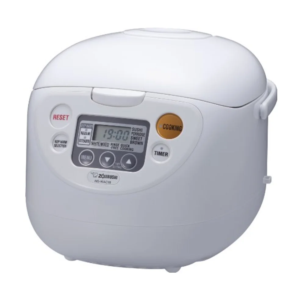 Zojirushi Micom Rice Cooker and Warmer (10-Cup / Cool White) with Bamboo Stir Spatula and Mitt