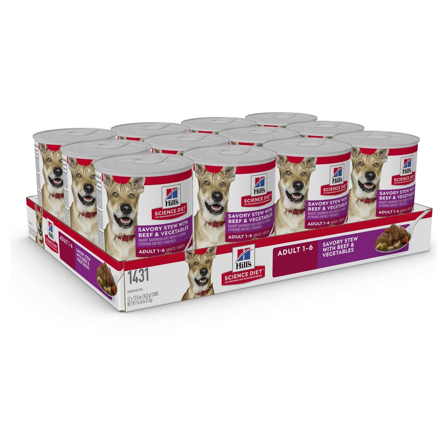 Hill's Science Diet Adult Savory Stew with Beef & Vegetables Canned Dog Food - Pet Supplies online store