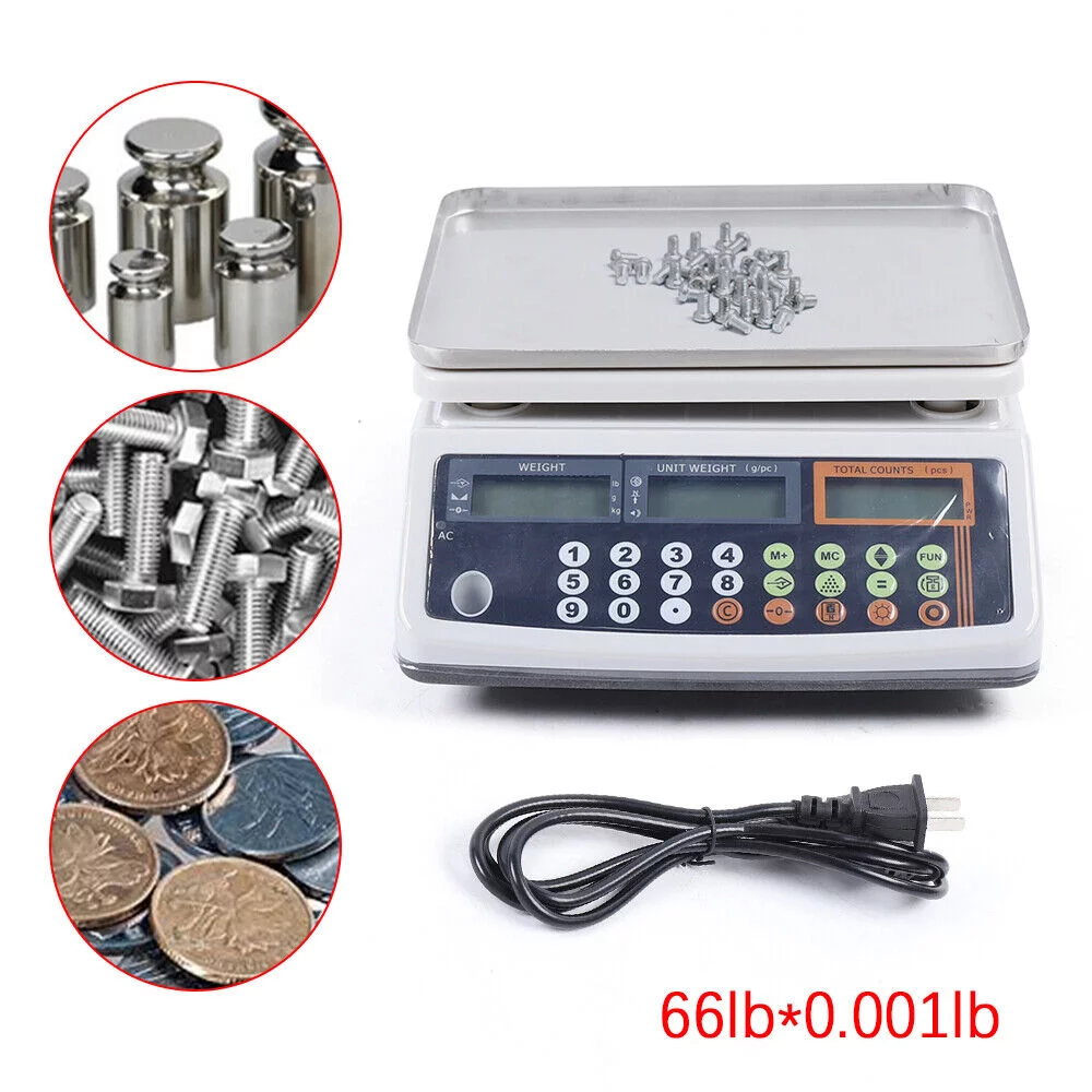 110V Digital Parts Coin Precise Counting Scale Weight Scale with LCD Display Retail