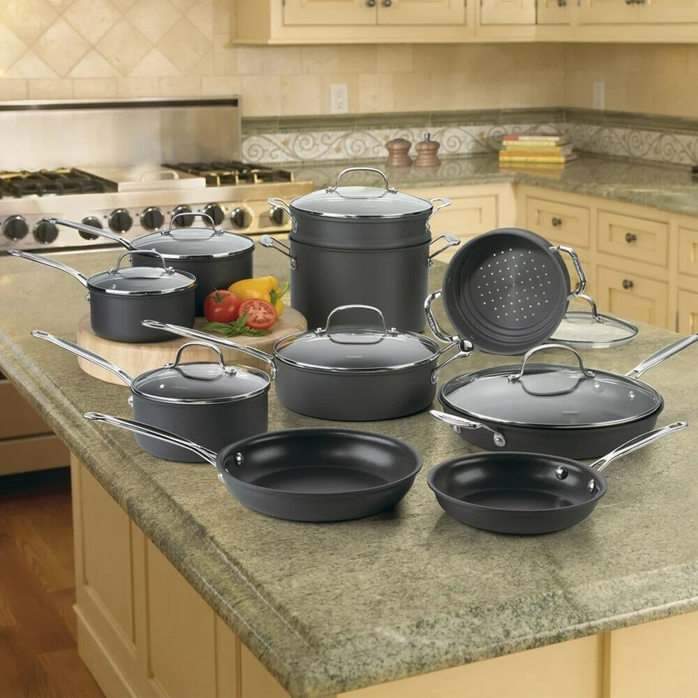 Cuisinart Chefs Classic Nonstick Hard-Anodized 17-piece Cookware Set