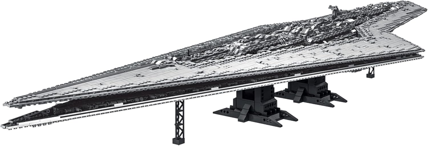 Audio Star Imperial Wars Cruiser Destroyer - 7550+ pcs Super Star UCS Imperial Destroyer Model, Compatible with Lego Star Wars, 52.7 x 18.8 x 7.8 inches