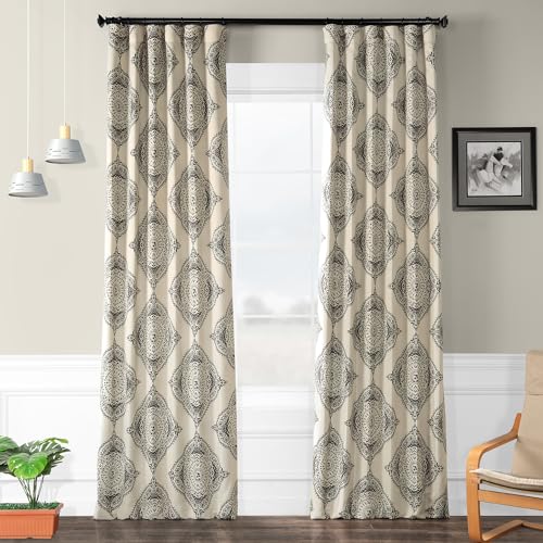 HPD Half Price Drapes Printed Room Darkening Curtains for Bedroom, Living Room 50 X 84, BOCH-KC27D-84 (1 Panel) Henna Clover