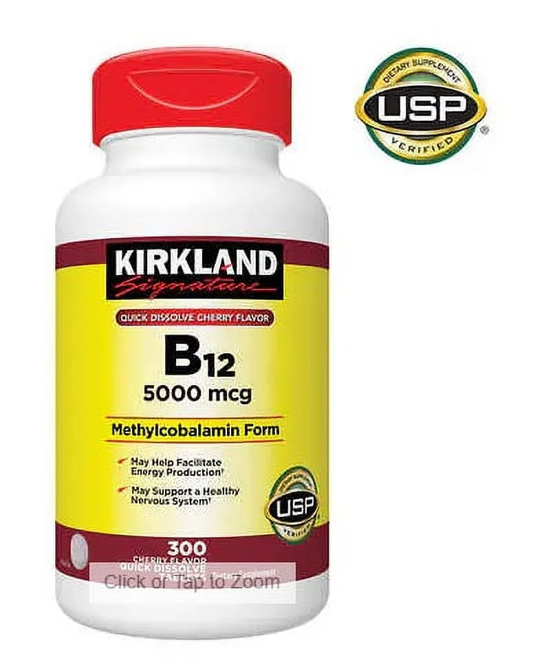 Kirkland Signature Expect More Quick Dissolve B-12 5000 mcg, 300 Tablets