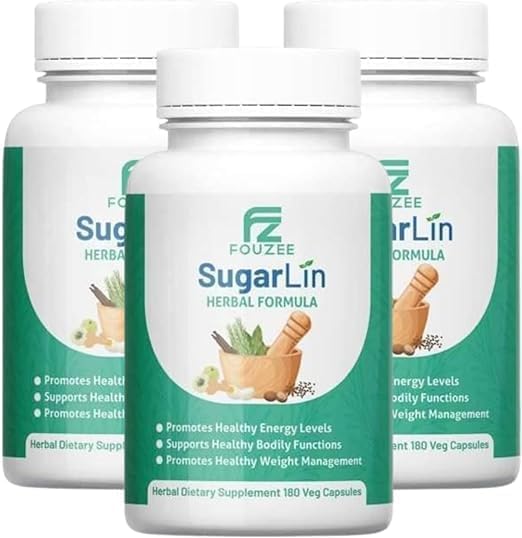 SugarLin Herbal Support Supplement — Normalizes Wellness & Manages Cravings W/Ayurvedic Herbs; Fenugreek, Turmeric, Gymnema Sylvestre —Additive-Free Daily Supplement (180 Capsules, 30 Day Supply)