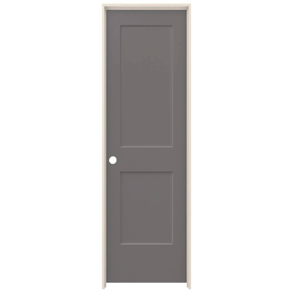 JELD-WEN 24 in. x 80 in. Monroe Weathered Stone Right-Hand Smooth Solid Core Molded Composite MDF Single Prehung Interior Door