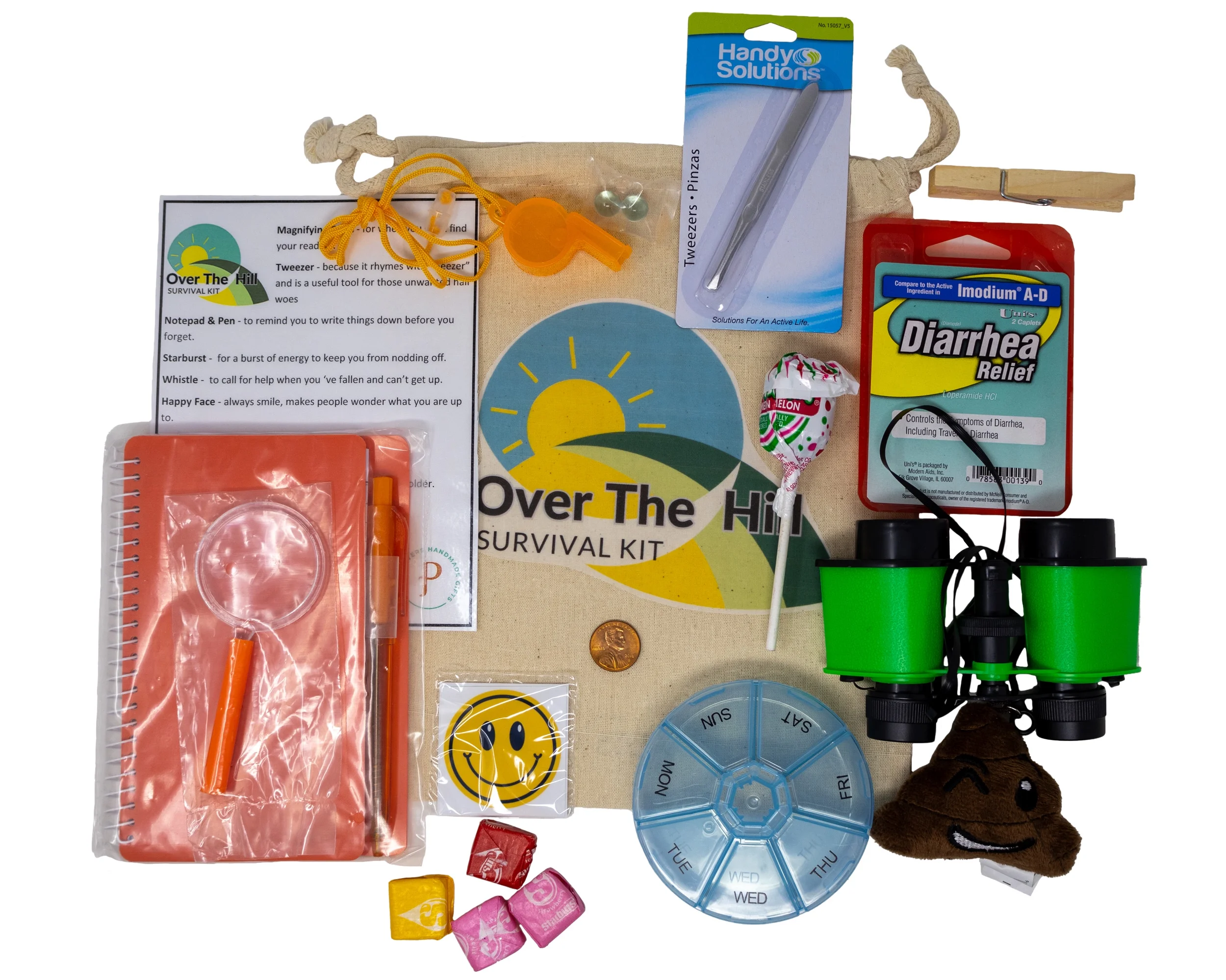 Over the Hill Funny Survival Kit Ultimate Party Favor | 50th Birthday Gifts