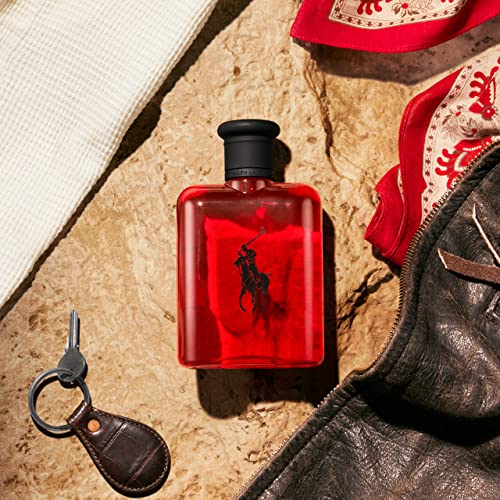 Ralph Lauren - Polo Red - Eau de Toilette - Men's Cologne - Woody & Spicy - With Grapefruit, Saffron, and Redwood - Medium Intensity