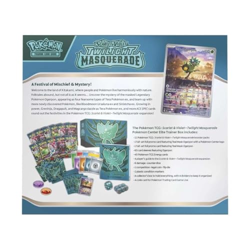 Pokemon TCG: Scarlet & Violet - Twilight Masquerade Pokemon Center Elite Trainer Box Teal Mask Ogerpon