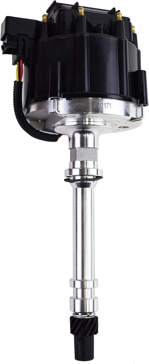 A-Team Performance - Marine HEI Electronic Distributor 65K Coil - Compatible with 350 454 V8 Mercruiser OMC 5.0 5.7 7.4, Red