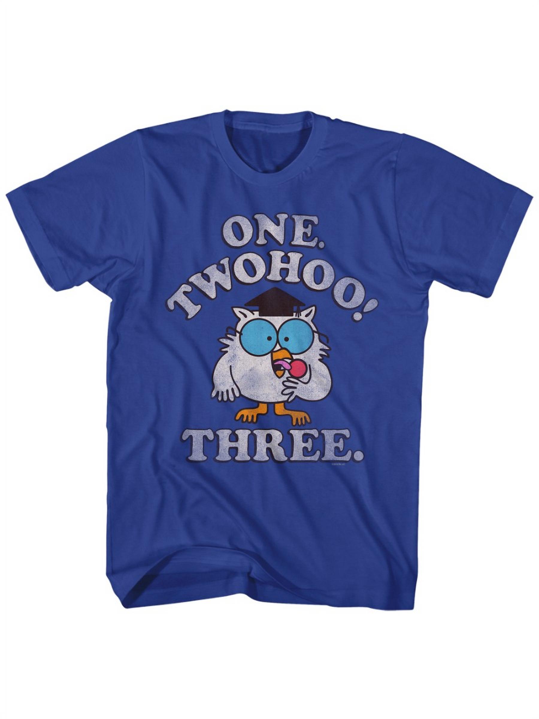 Tootsie Roll Chocolate Candy Caramel Taffy One Two Hoo Owl Adult T-Shirt Tee