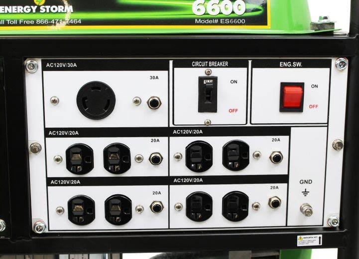 Lifan ES6600 Energy Storm 6,600w Recoil Start Gasoline Powered Portable Generator