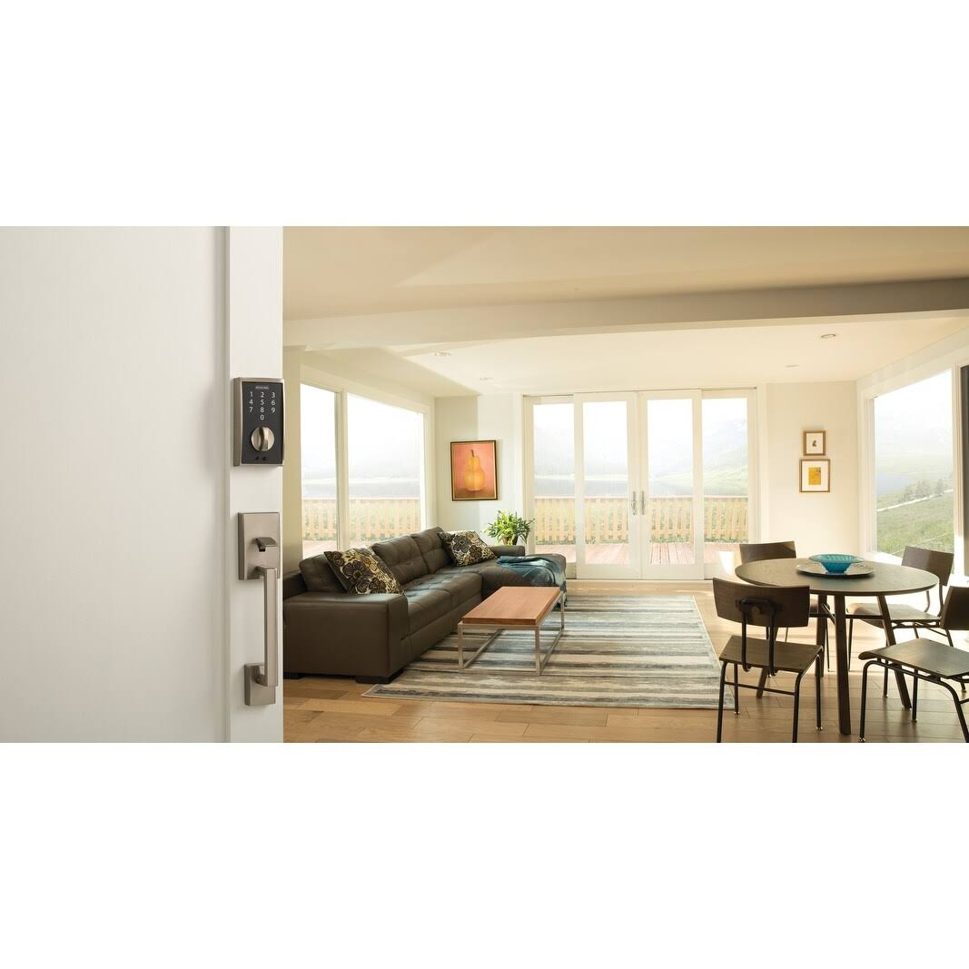 Schlage Touch Century Deadbolt. Matte Black