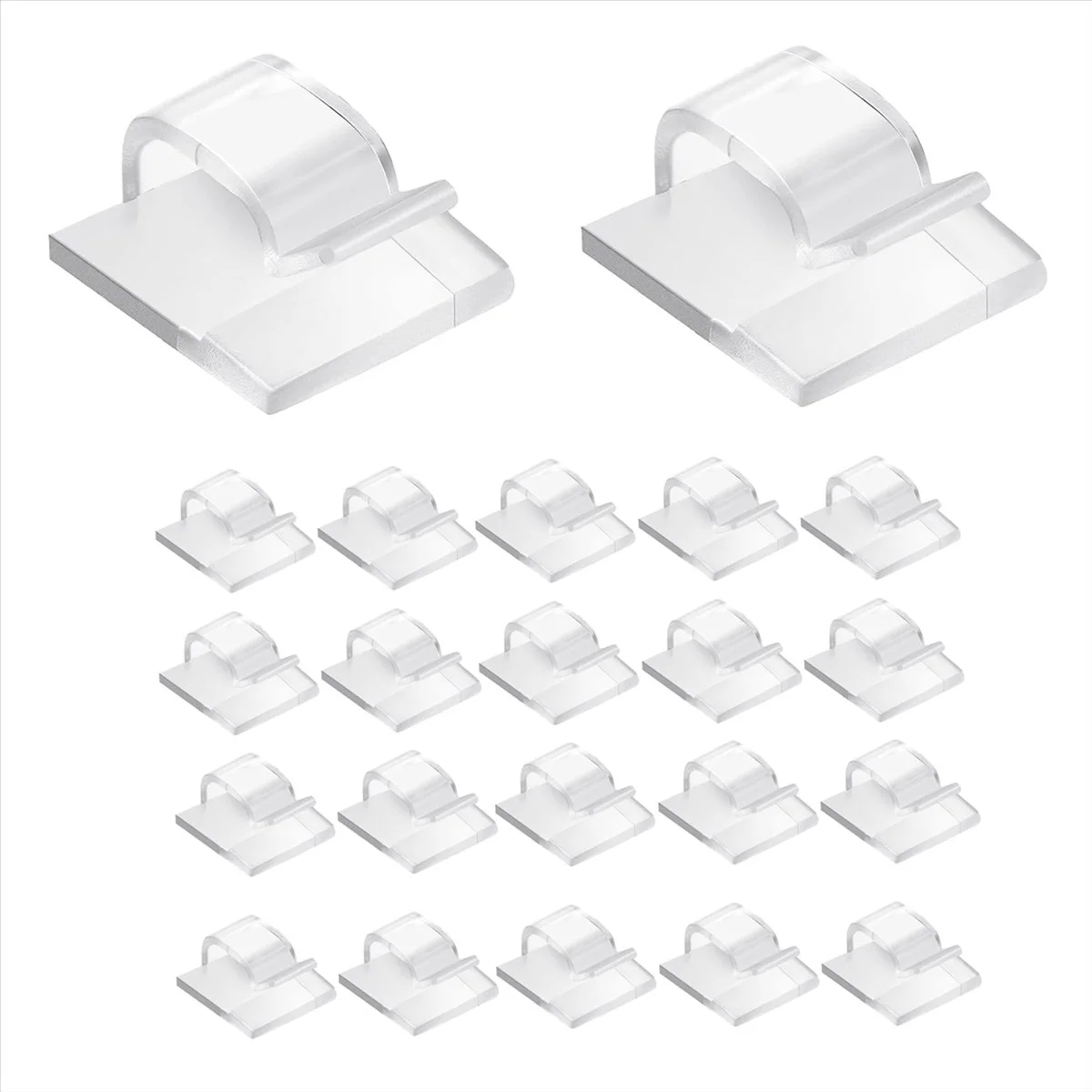 100 Pc Outdoor Light Clips for String Lights Self Adhesive Mini Cable Hooks Wire Clips Hooks Cord Organizer Holder Clear,100 x String Light Clips,Clear