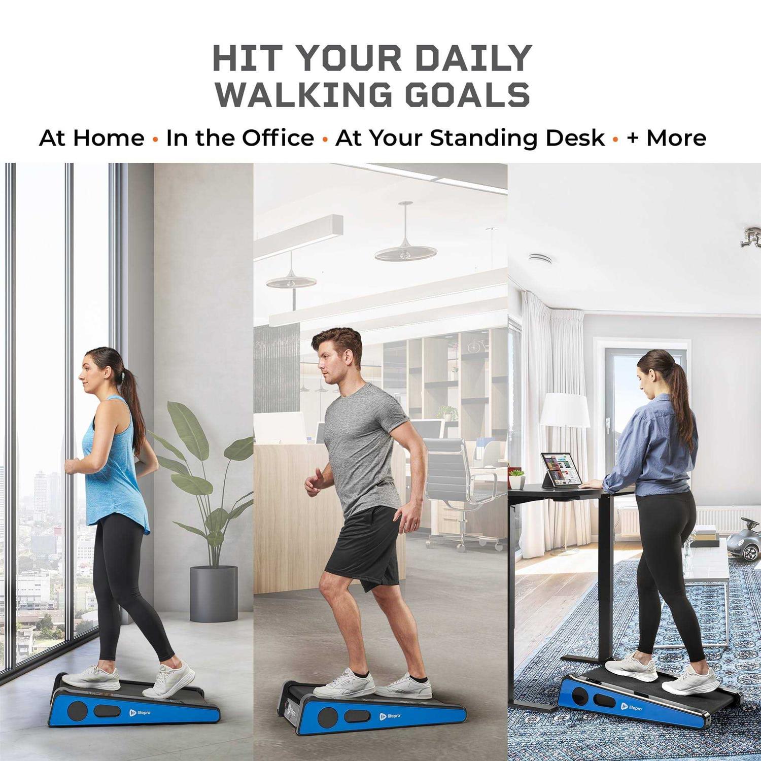 Lifepro Smallest Portable 30in Small Mini Walking Pad Treadmill with Incline Under Desk Work - Sports Supplies Online Store