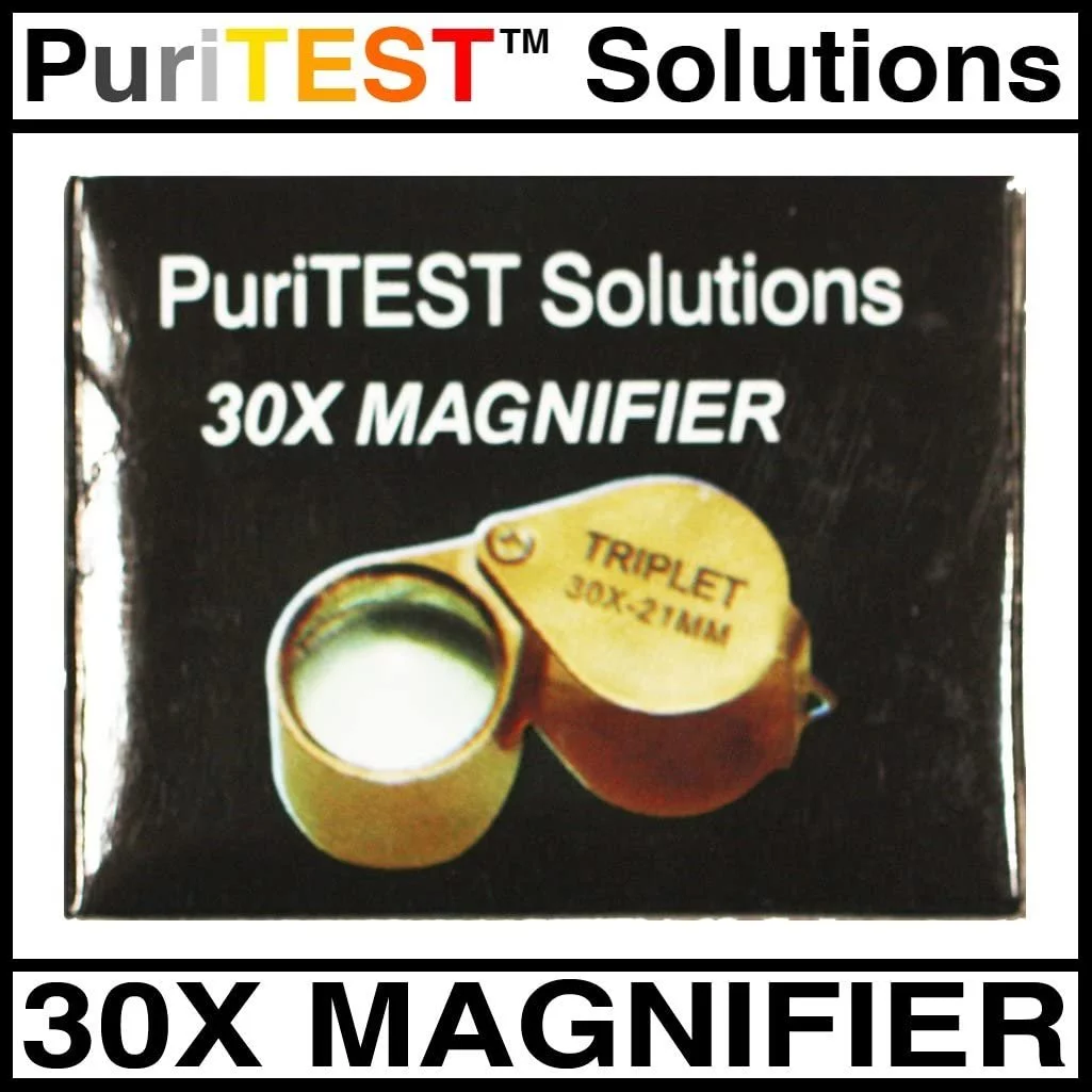 DigiWeigh Professional Jeweler's Test Equipment - New Electronic Jewelry Scale, PuriTEST Precious Metals Acid Test Kit, 30x Loupe, Plus Free 5gr Gold Buffalo Bar Replica!