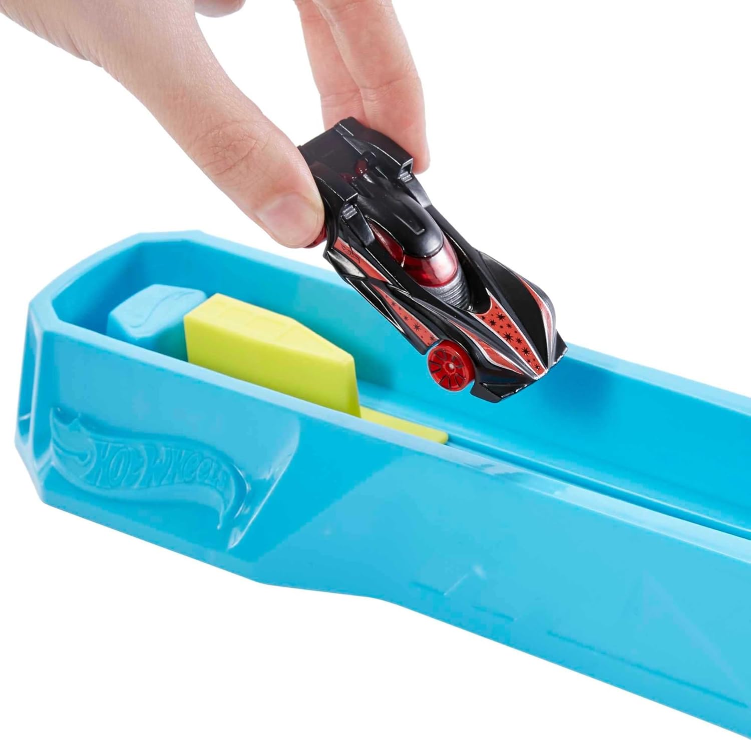 Hot Wheels Toy Car Track Set, Track Builder Unlimited Long Jump Pack, Playset with 13 Component Parts & 1:64 Scale Vehicle