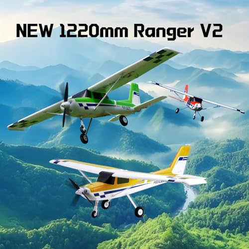 Fms Rc Planes for Beginner 1220mm Ranger Reflex V3 Red Remote Control Airplane Hobby Rc Airplanes for Adults RTF (Include Control, Battery,Charger,)