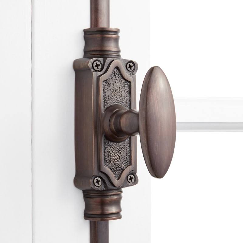 Signature Hardware 942121 Stepney Solid Brass Cremone Bolt for 9& Doors Oil Rubbed Bronze Security Bolt Cremone Bolt 436259
