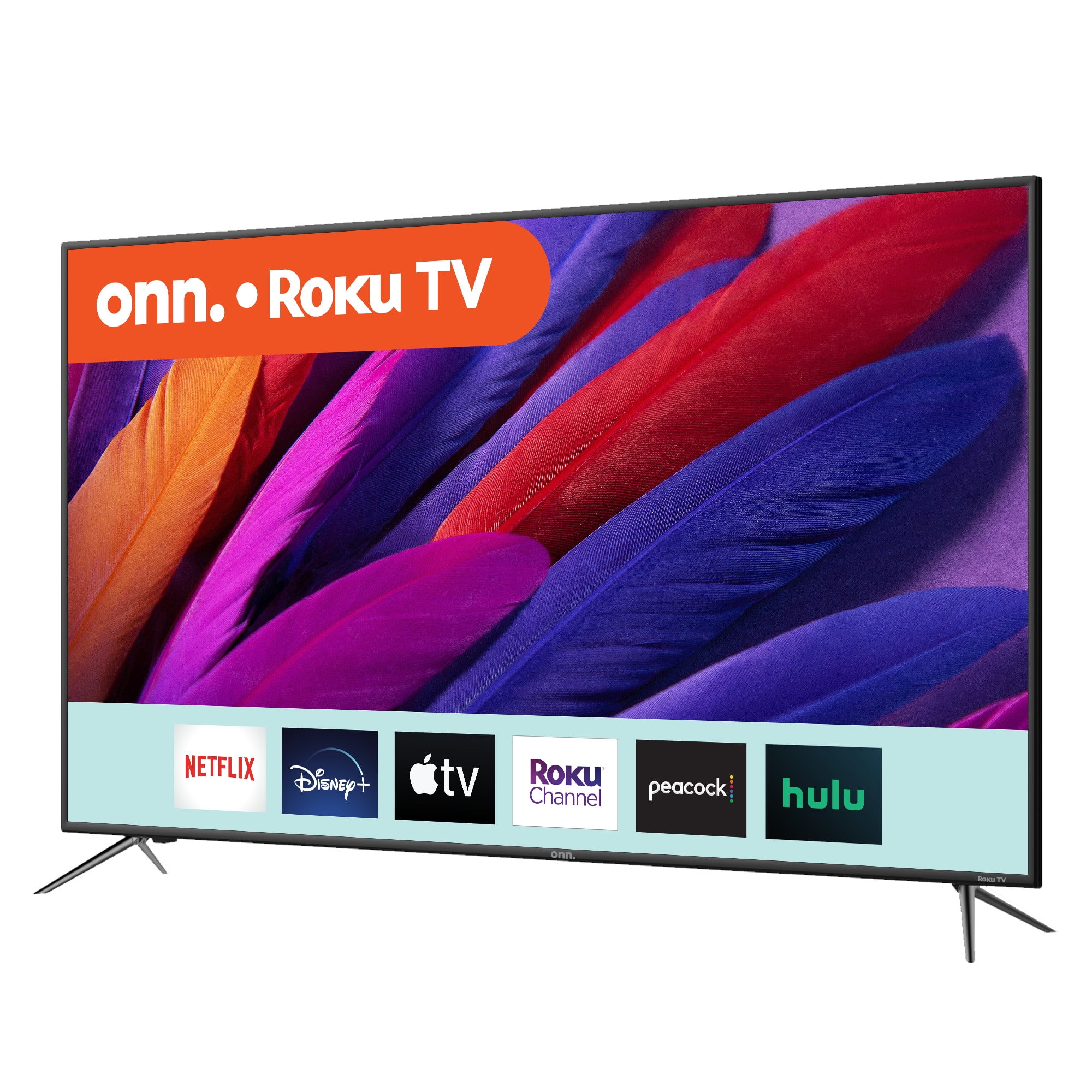 onn. 55” Class 4K UHD (2160P) LED Roku Smart Television HDR (100012586)