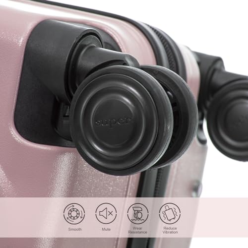 22 inch Kids Ride On Luggage with Safety Belt,Tollder Luggage with Spinner wheels and Luggage Cover (Yellow)