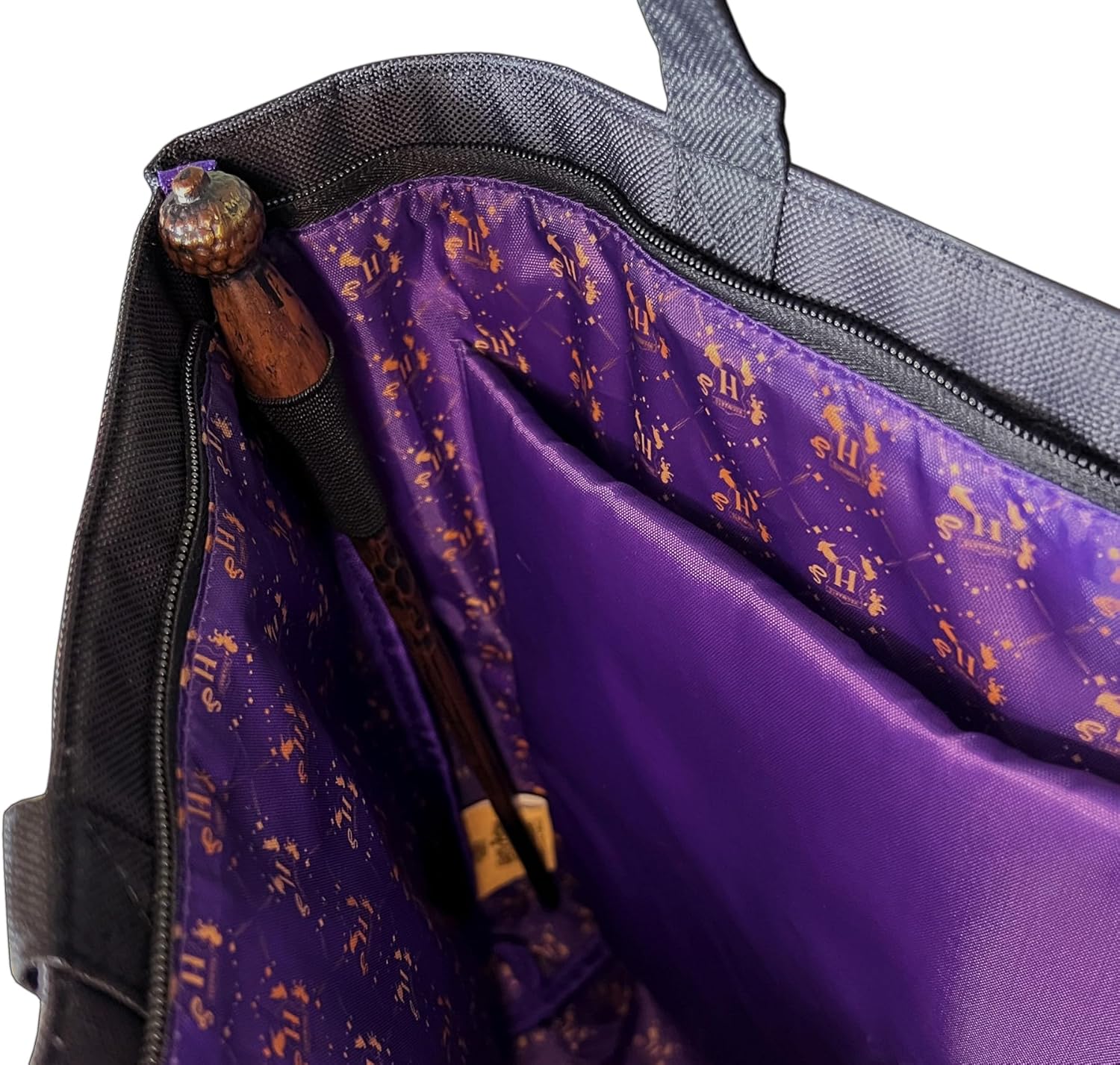 CON*QUEST Conquest Journals Harry Potter Hogwarts Tote Bag with Padded Laptop Sleeve, Inside Pocket, Elastic Wand Loop, Zipper Closure, Officially Licensed