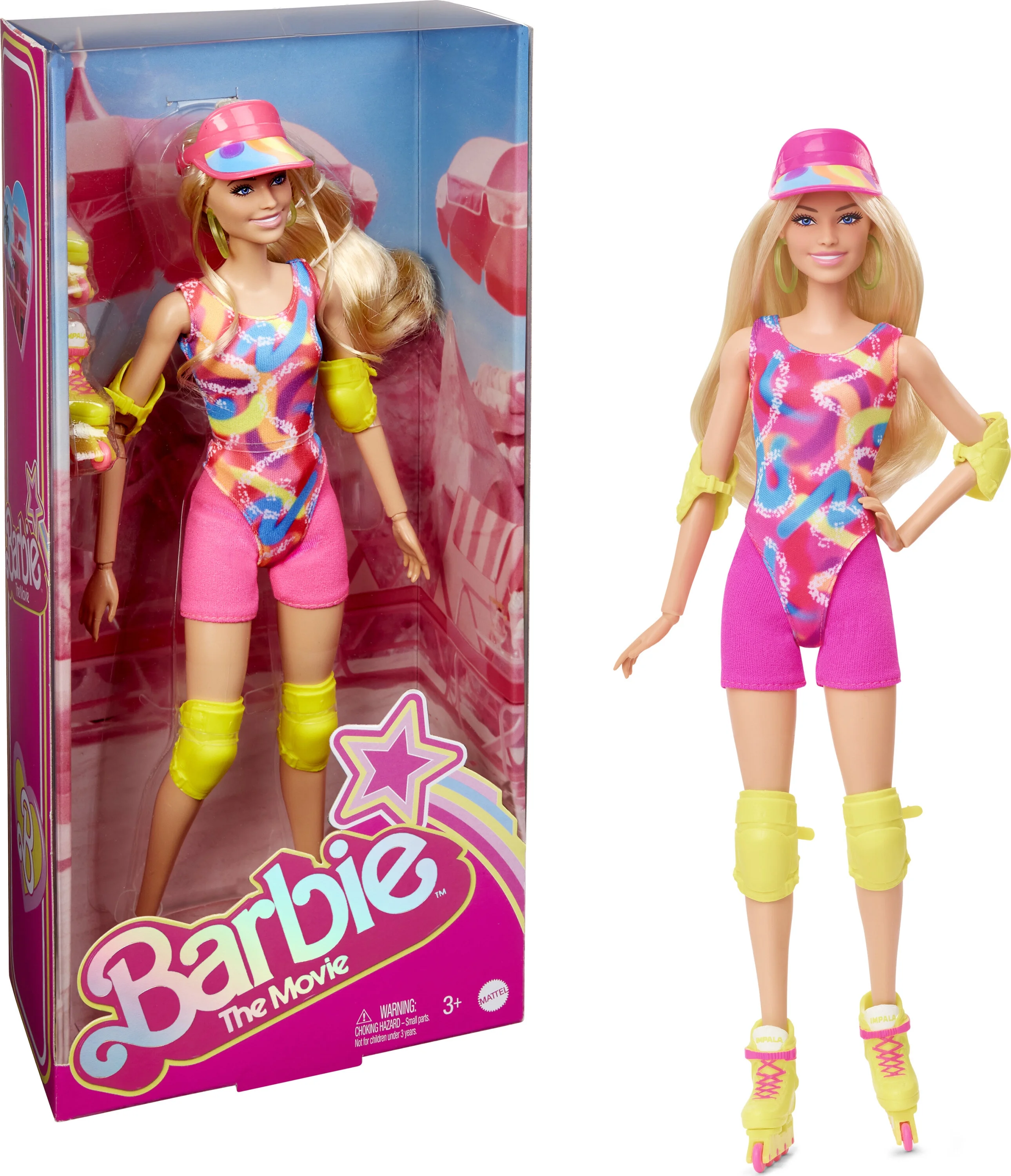 Barbie The Movie Collectible Doll, Margot Robbie as Barbie in Inline Skating Outfit