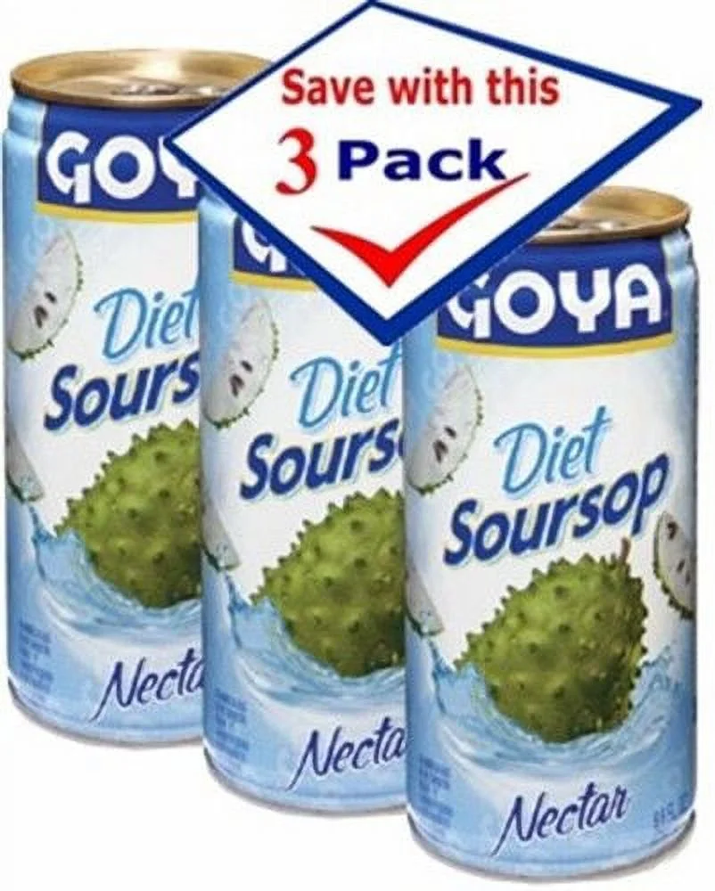 Goya Soursop Nectar - Diet 9.6 Oz Pack of 3