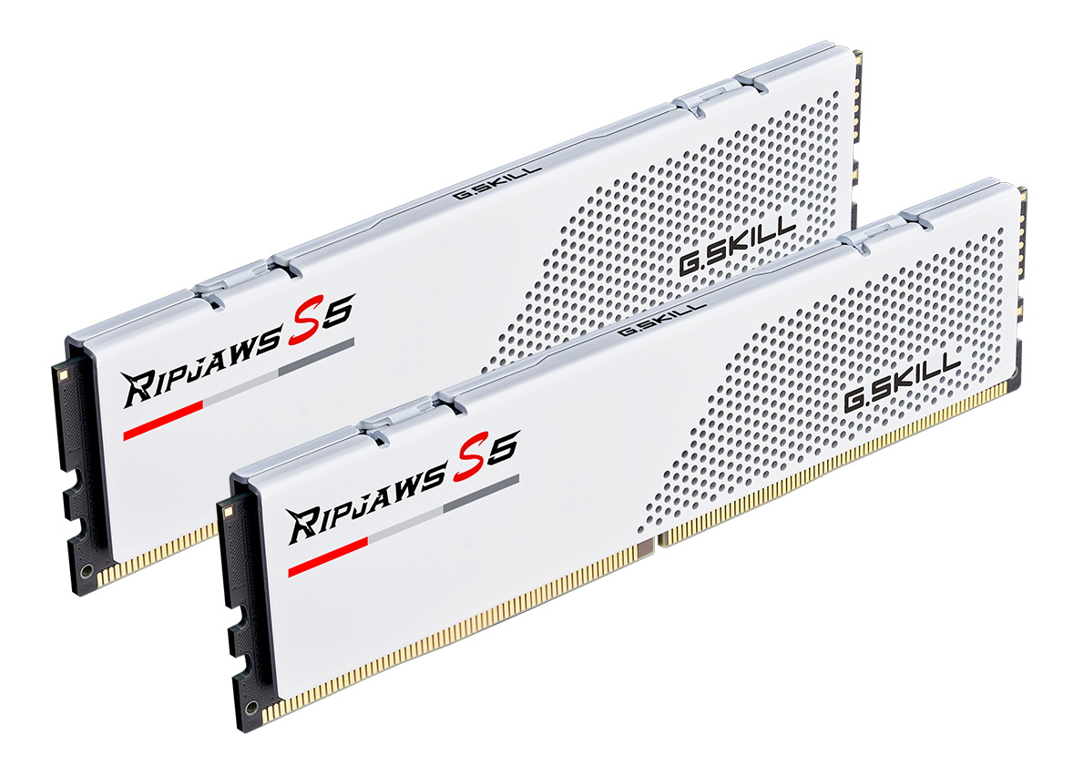 64GB G.Skill DDR5 Ripjaws S5 6000MHz CL30 Dual Channel Kit 2x 32GB White