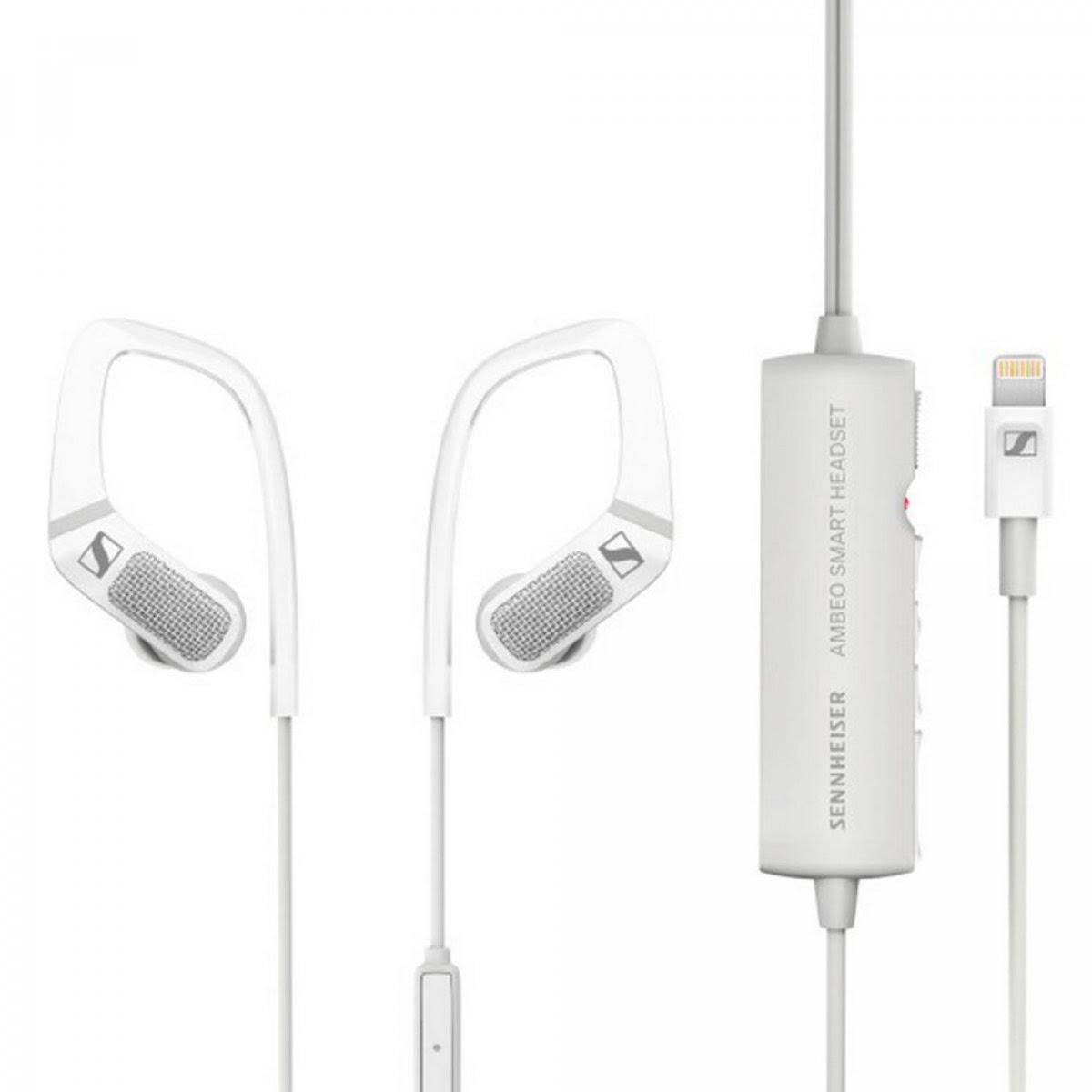 Sennheiser AMBEO SMART HEADSET In-Ear Earphones with Mic - Noise-Canceling - White