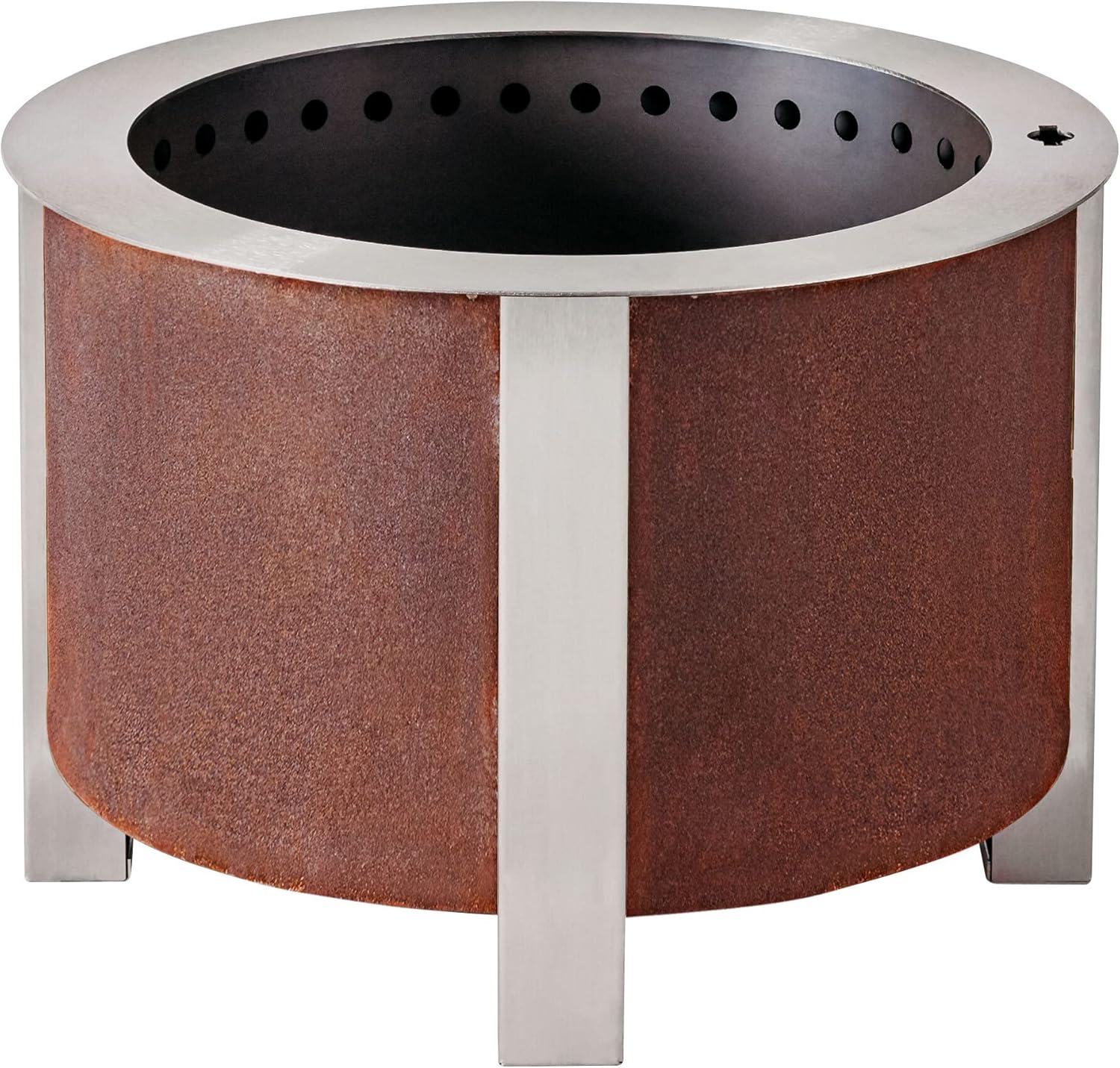 Breeo X Series 19 Smokeless Fire Pit (22 Inch) | Best Outdoor Wood-Burning Campfire | Corten Steel | USA Made | Durable and Portable | Live-Fire Cooking Compatibility