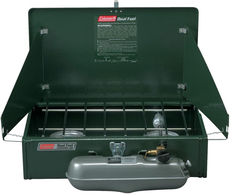 Coleman Unleaded Double Burner Fuel Stove - Green