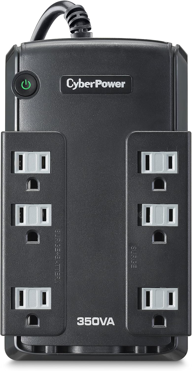 CyberPower CP350SLG Standby UPS System, 350VA/255W, 6 Outlets, Compact Pack of 2
