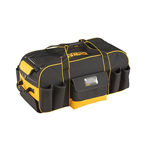 Dewalt DWST1-79210 Duffel Trolley Bag with Wheels, Yellow/Black, Large 26-Inch