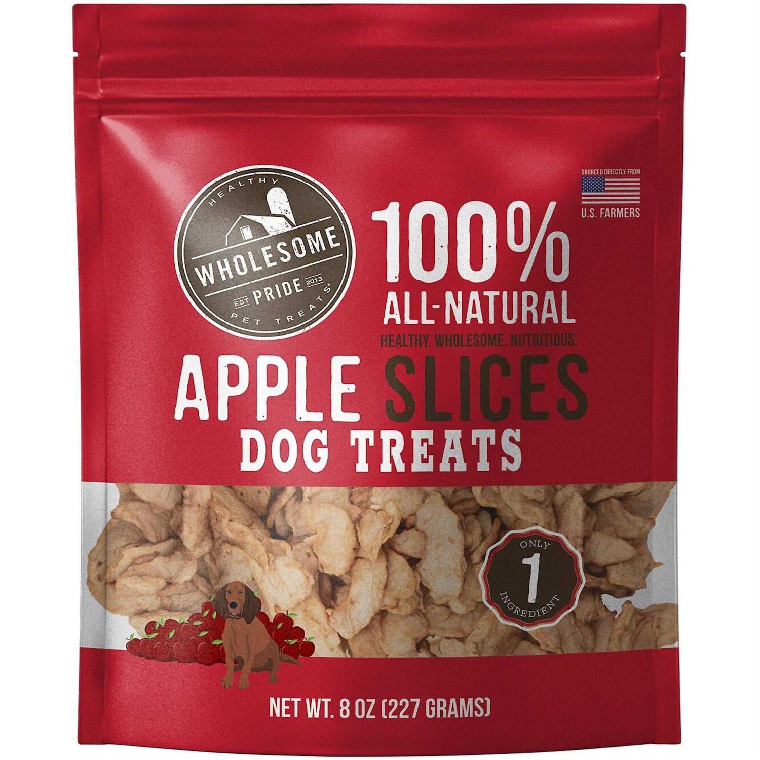 Wholesome Pride Apple Slices Dog Treats - Pet Supplies online store