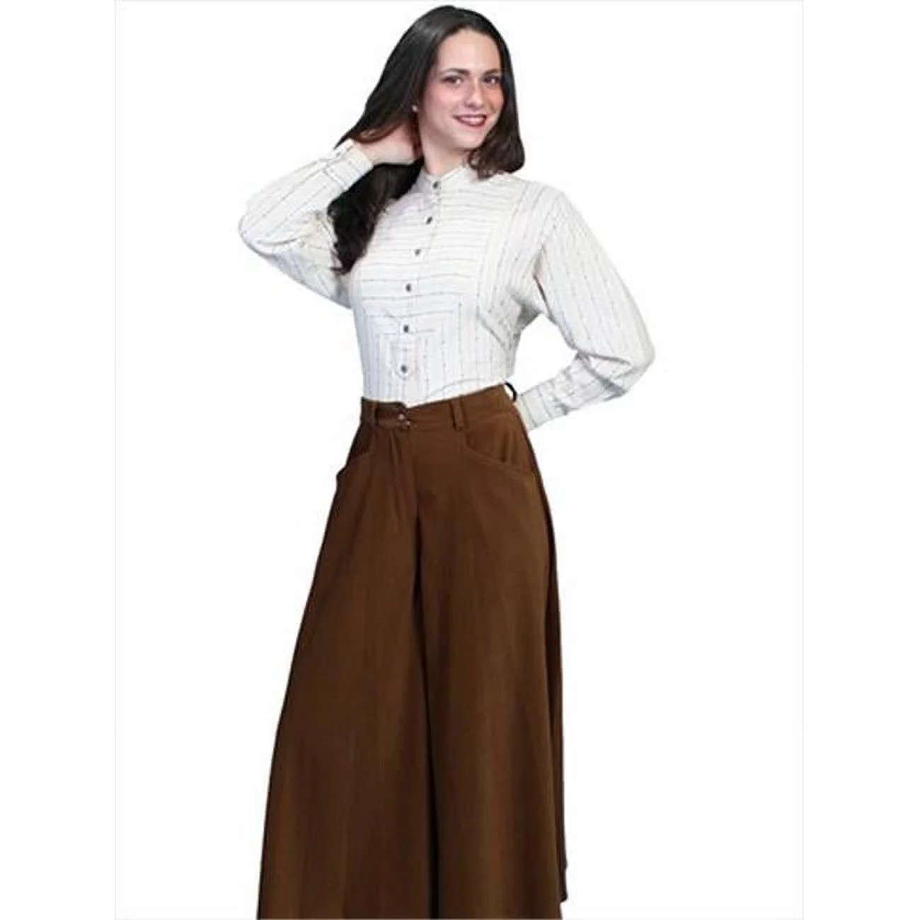 Rangewear 100 Percent Polyester Womens Charlotte Suede Riding Skirt - Brown, XL