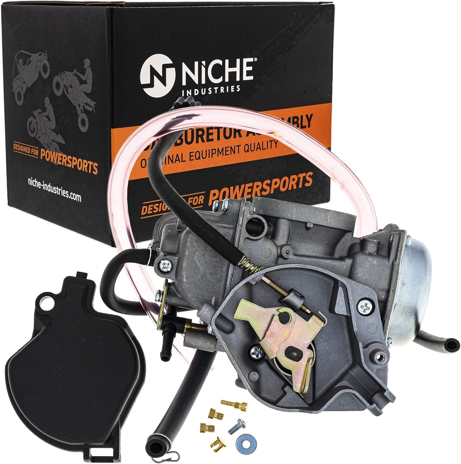 NICHE Carburetor For 1997-2002 Kawasaki Prairie 400 KVF400 15003-1446 15003-1282 ATV Pack of 2
