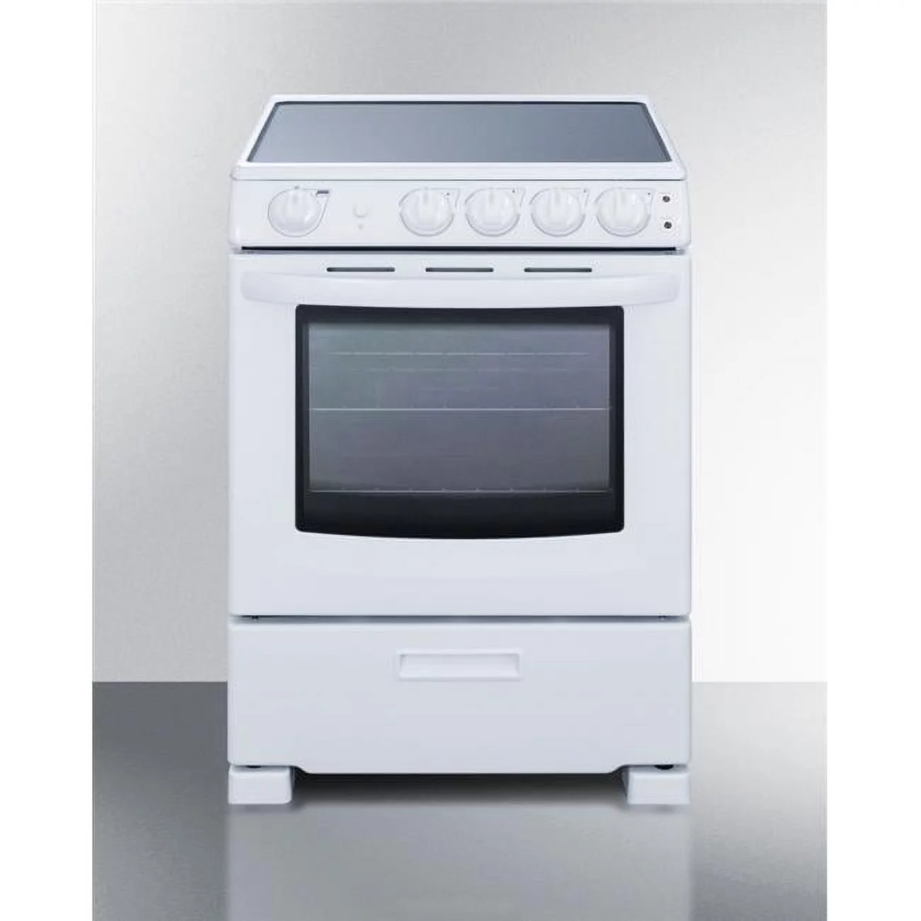 Summit Appliance  24 in. Wide Electric Smooth-Top Range, White