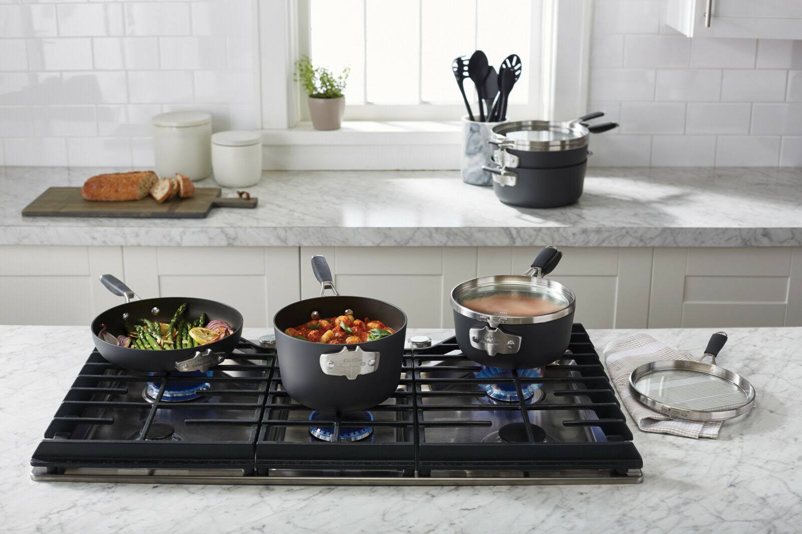 Select by Calphalon Space Saving Hard-Anodized Nonstick 14 Piece Cookware Set