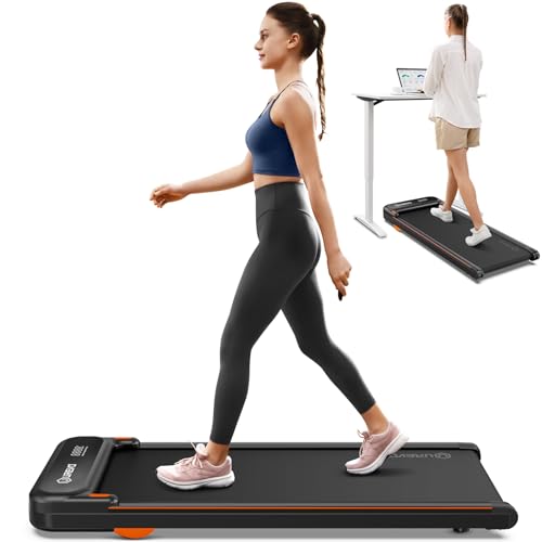 UREVO Under Desk Treadmill, Walking Pad for Home/Office, Portable Walking Treadmill 2.25HP, Walking Jogging Machine with 265 lbs Weight Capacity Remote Control LED Display