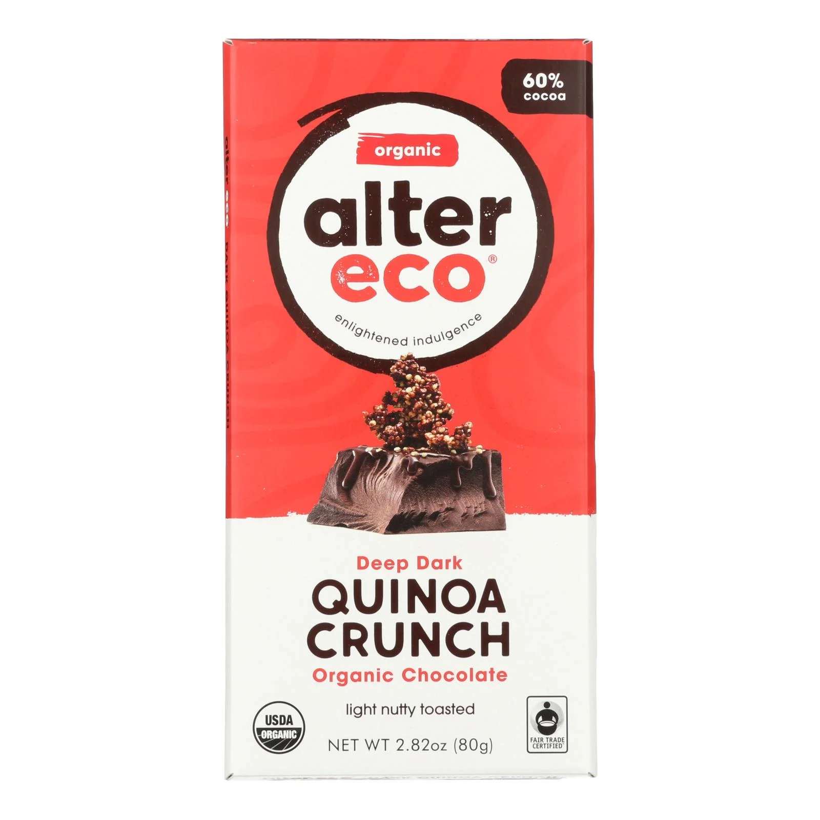 Alter Eco Americas Organic Chocolate Bar - Case of 12 - 2.82 oz Bars