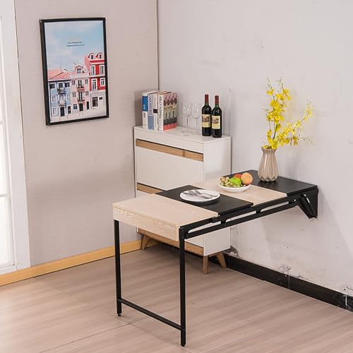 Murphy Folding Table, Fold Fown Dining Table Wall-Mounted Drop-Leaf Table, Wall Mounted Workbench,Wall Mounted Table Dining Table, Space Saving Storage Shelf, Multifunctional Desk & Shelf (Color : B