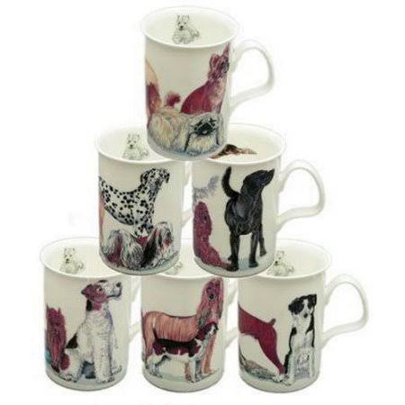 Roy Kirkham Lancaster Mug, Dogs Galore, Set of 6