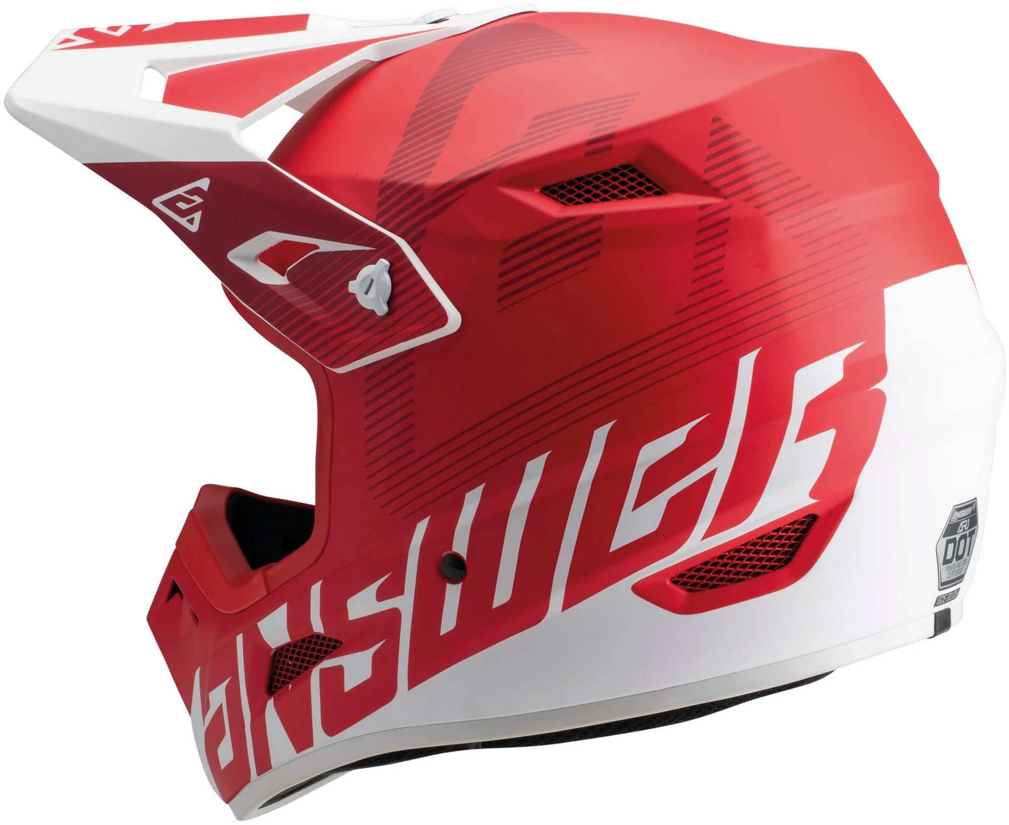 Answer AR1 V2 Bold MX Offroad Helmet Red/White SM