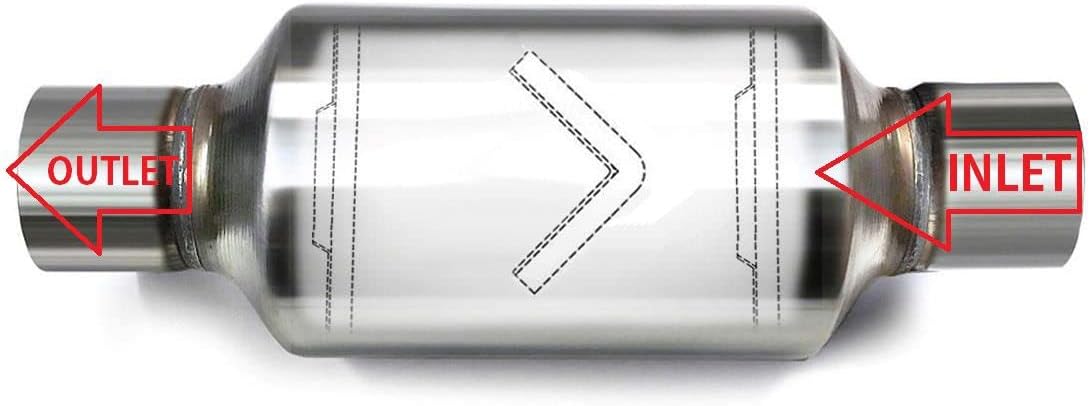 Pair of single chamber universal performance race round mufflers 2.25