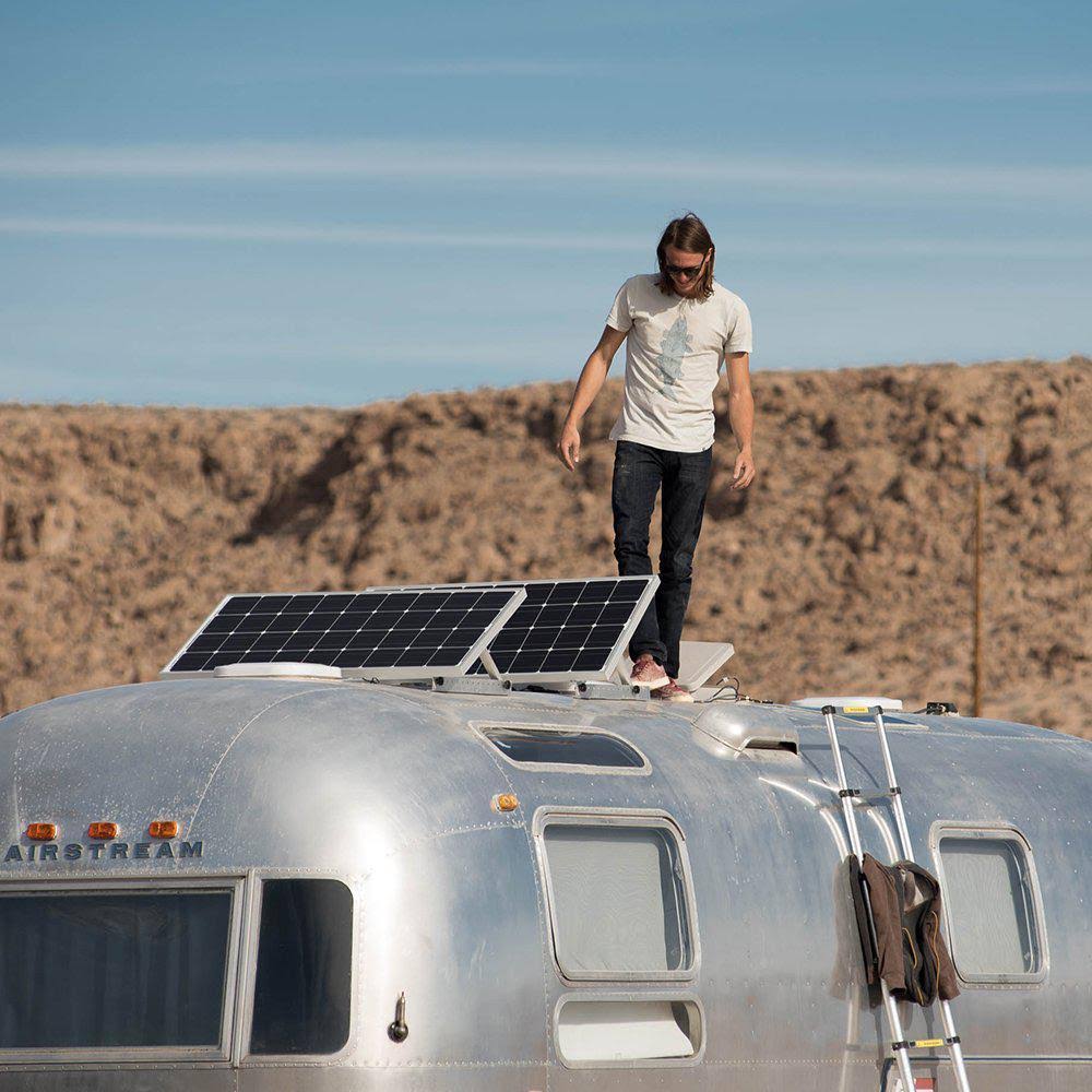 Renogy 100 Watts 12 Volts Monocrystalline Solar Panel Bundle Kit with