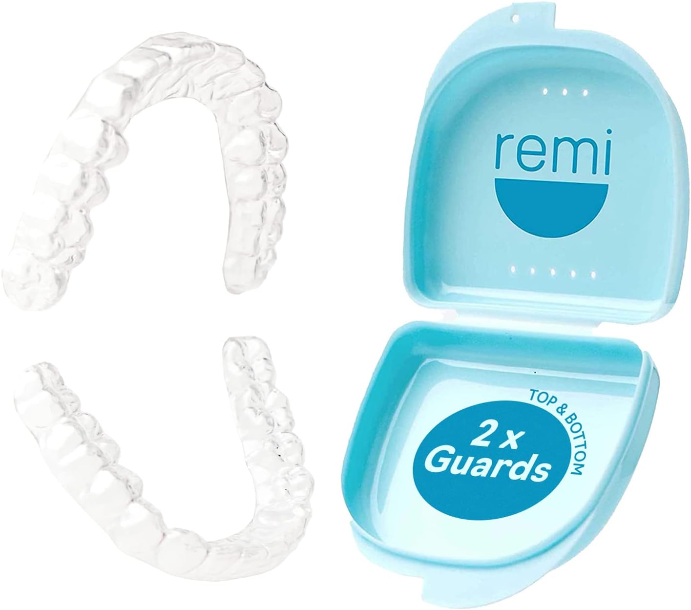Remi At-Home Custom Night Guard Kit - Create The Best Fitting Dental Grade Top And Bottom (2) Mouth Guards for Grinding Teeth (Bruxism) & TMJ Relief Night Guard
