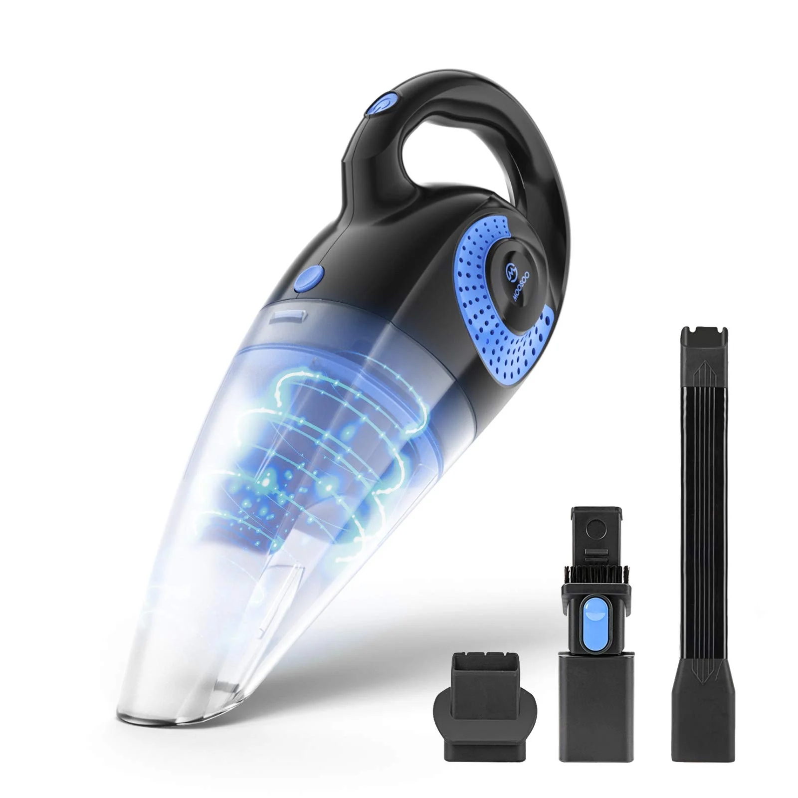 Moosoo Strong Suction handheld Vacuum, Cordless Wet Dry Hand Vacuum, Rechargeable Handy Vac for Car & Pet Hair