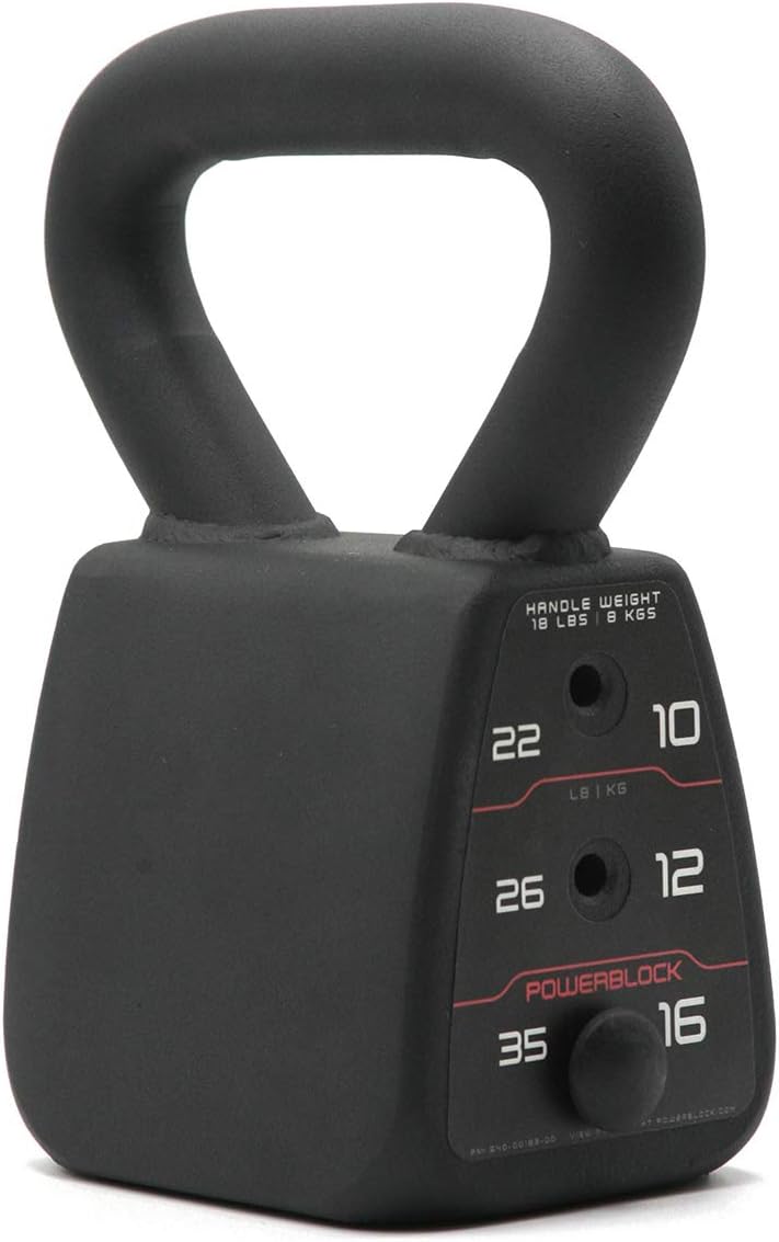 POWERBLOCK Adjustable Kettlebell, Black, 35 lb, (Model: 540-00183-00)