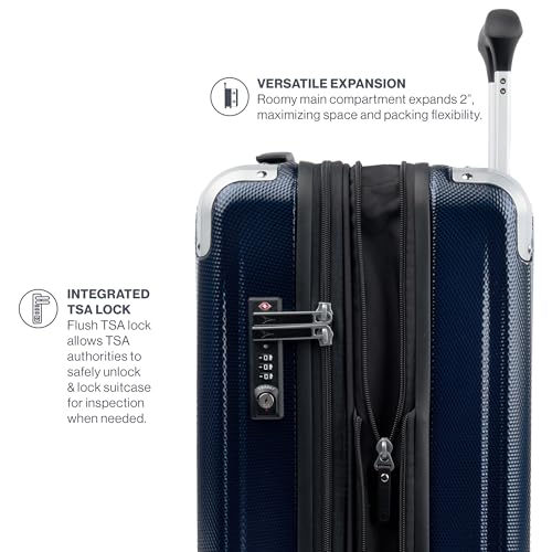 Travelpro Pathways 3 Hardside Expandable Luggage, 8 Spinner Wheels, Lightweight Hard Shell Suitcase, Carry On 21 Inch, Royal Blue