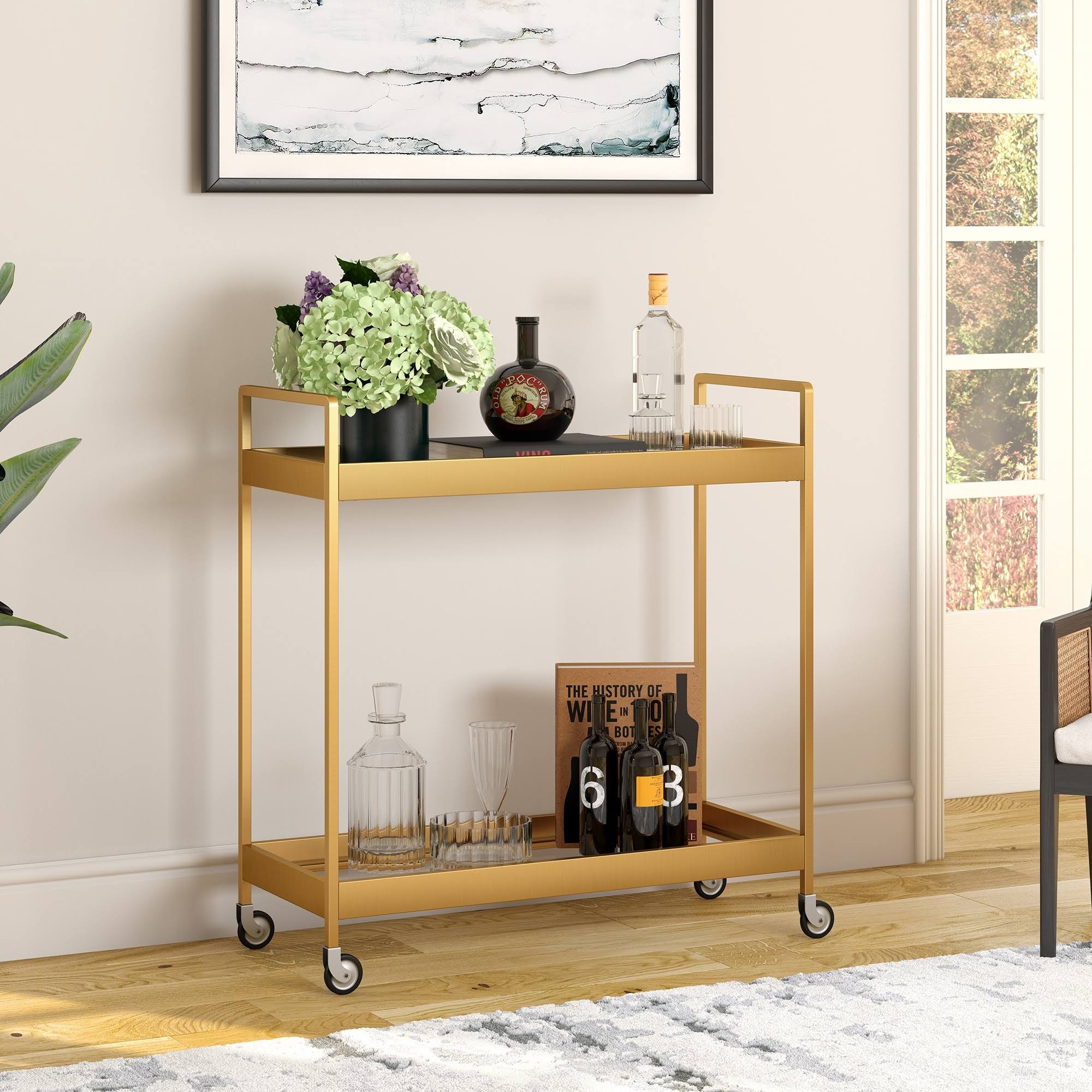 Cooper Bar Cart - Brass